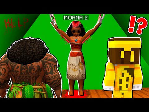 ¿Que le PASO a MOANA 2? 😰 | Atacaron y COLGARON a MOANA 2 en Minecraft