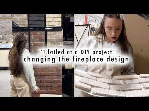 changing the fireplace design *I failed at a DIY project* | MaCenna Lee