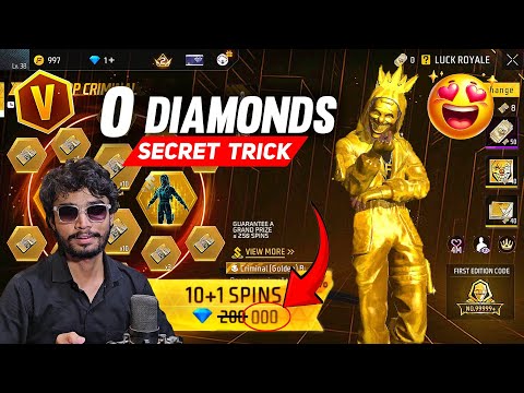 I Got All Criminal Bundle in 0 Diamond 😱 [ Secret Trick ] | Golden Criminal in 1 Spin Trick | 00001💀