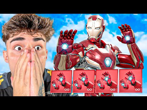 GANÉ SOLO con los NUEVOS GUANTES de IRON MAN *TIENEN AIMBOT*