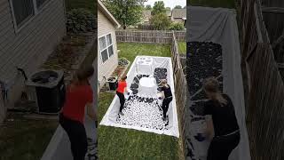 From Empty Backyard to a Giant iPhone Pool🏊 . #backyardtransformation #pooldesign #satisfying #reels