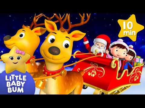 Wheels On The Sleigh🦌 | 🚌Wheels on the BUS Songs! 🚌 Nursery Rhymes for Kids