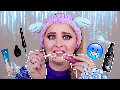 GEFRORENES Make-up?! 🥶🧊 Ich gebe meine Schminke in die Gefriertruhe ❄️