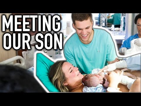 MEETING OUR SON | LABOR AND DELIVERY PT 2  | Casey Holmes Vlogs