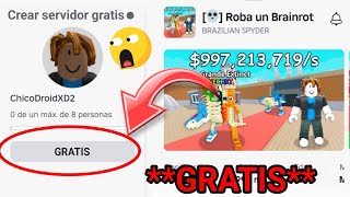 COMO TENER un SERVIDOR Privado GRATIS en Steal a Brainrot Roblox #Roblox #stealabrainrot 
