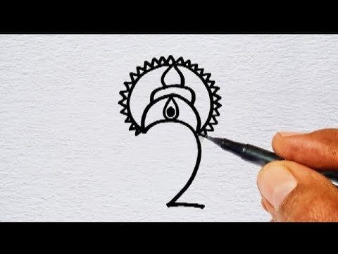 How to draw  Maa Durga drawing from number 2| Navratri Special drawing | Drawing Pictures | drawing