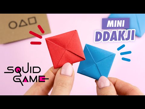 Как сделать мини ттакджи | Оригами Игра в кальмара | Squid Game Mini Ddakji