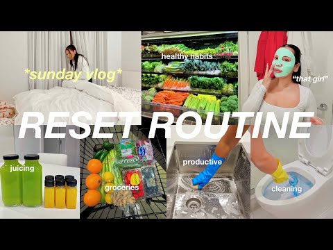 *ultimate* SUNDAY RESET ROUTINE 2024 🌱 grocery shop & restock, cleaning motivation, self care