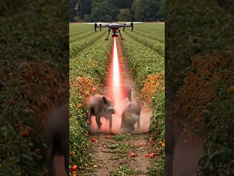 Drones will eliminate wild boars that destroy crops #villagelife #smartfarming #farming101