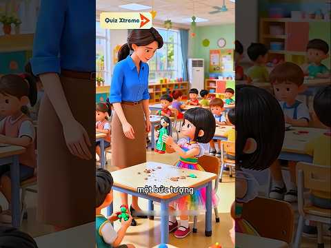 Tiểu Mỹ nặn được bức tượng của mẹ để gửi cô giáo #shorts