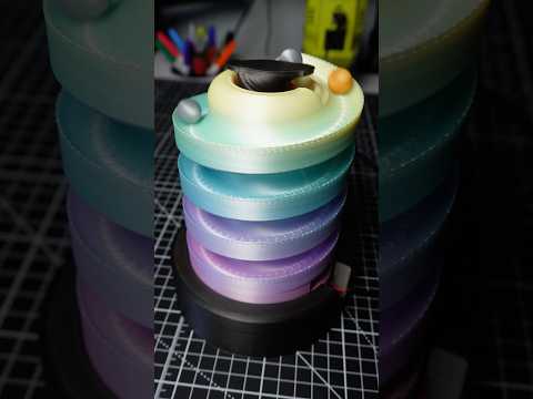 3D Printed Self-Returning Marble Run