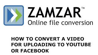 How to convert a video for uploading to YouTube or Facebook