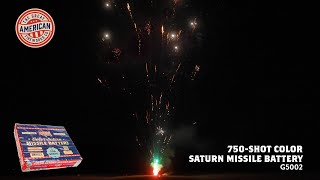 750-Shot Color Saturn Missile Battery, a 500 Gram Repeater by The Great American Fireworks Co.
