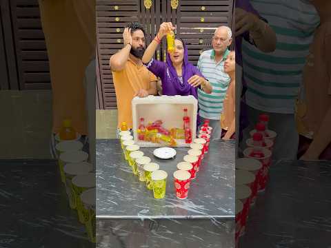 Drink Bottle- Touching Challenge See Who Gets Punishment? #familygames #familychallenge