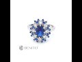 Alessandra Ring Blue Spinel and Zircon Stones