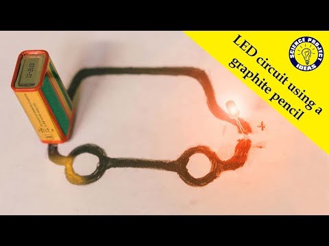 LED circuit using a graphite pencil - Science Project Ideas - YouTube