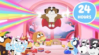 🔴LIVE: Bluey's Rainbow Colourful Adventure! 🌈 💙 | 24 HOURS | Fun, Bright Days with Bluey | Bluey