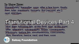 Transitional Devices Part 4