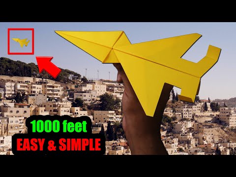 How to make a Paper Airplane that flies Far 1000 Feet - paper airplane easy