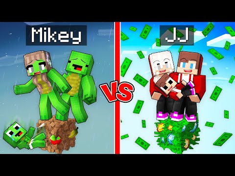 Mikey POOR vs JJ RICH One Family Block Battle in Minecraft (Maizen)