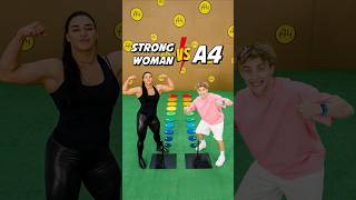 World’s strongest WOMAN VS A4 Cup Race Challenge!