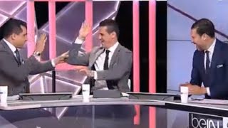فرحة محللي بين سبورت داخل الستوديو بعد فوز الجزائر على نيجيريا 1-2 - أمم افريقيا 2019