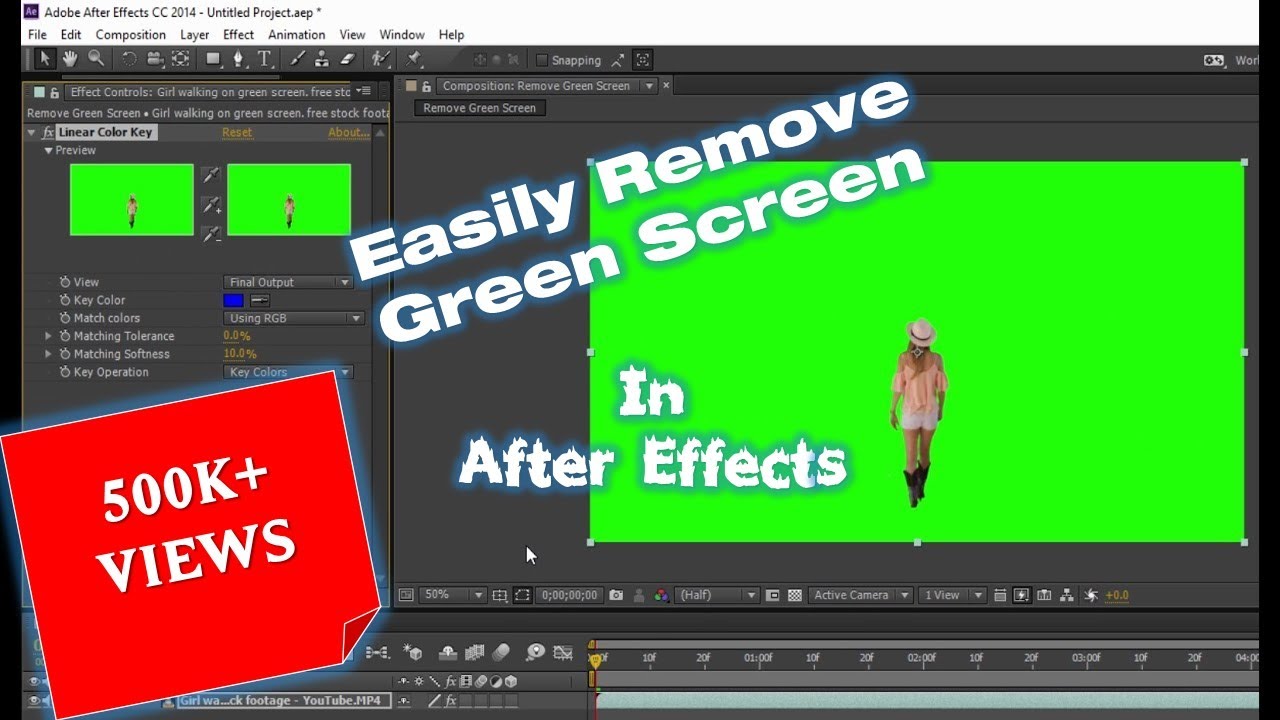 How to Remove Green Screen in Adobe After Effects CC The Teacher