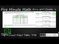 Input-Output Tables and Basic Operations