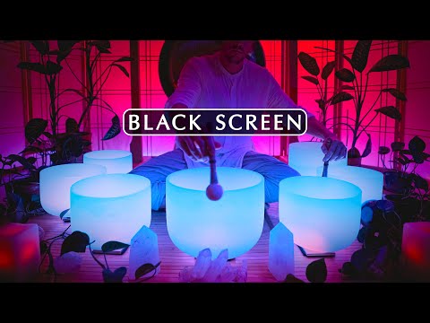 **CAREFUL** THIS SLEEP MUSIC IS LIKE A SLEEPING PILL - Black Screen Singing Bowl Sound Bath