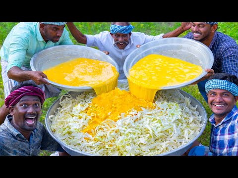 CABBAGE with EGGS | Vegetables with Egg Recipe Cooking in Village | Quick and Easy Omelette Recipe