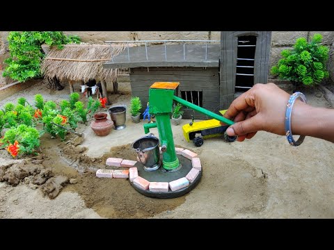 DIY how to make  cow shed | house of animals | horse house – cow shed | mini hand pump |woodwork