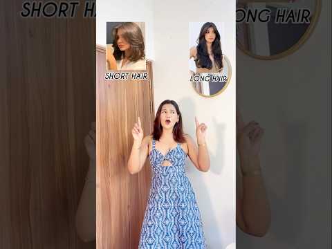 Short or long haircut 💇‍♀️ 🫣 #haircut #hairstyle #haircare #hairlength #fyi #shorthairstyles