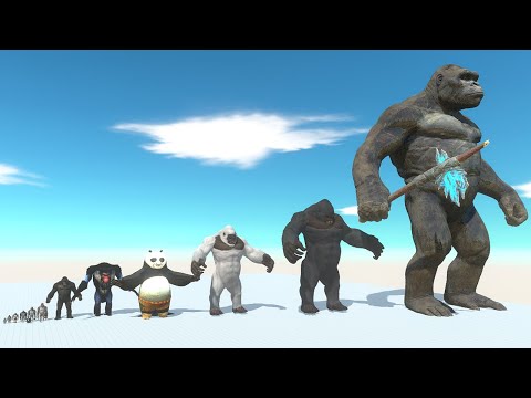 Evolution of King Kong vs All Dinosaurs Rescue GODZILLA EARTH Brachiosaurus Animal Battle Simulator