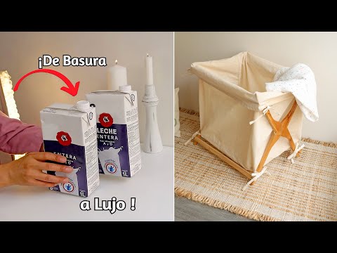 De Basura a Lujo!  3 Ingeniosas Ideas con Cajas de Leche Y Ganchos de Madera Reciclados