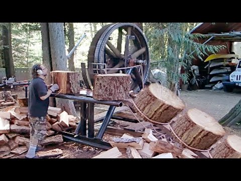 Dangerous Fastest Big Firewood Processing Machines Technology, Extreme Big Chainsaw Tree Felling