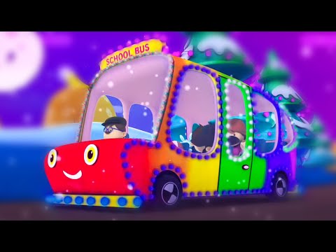 Christmas Wheels On The Bus, Nursery Rhyme and Kids Song