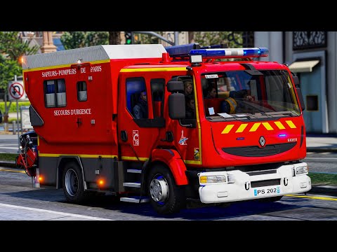 [GTA 5] PREMIER DÉPART DU NOUVEAU PSE DES POMPIERS DE PARIS #85