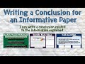 Crafting Effective Conclusion Paragraphs in Informative Writing