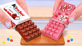 PINK Kitkat vs Kinder Chocolate Cake Recipe 🩷 How To Make Wonderful Mini Dessert | Wonder Cake