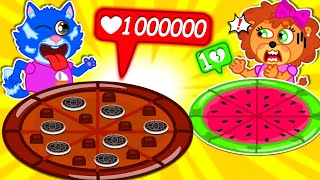 Lion Family | Watermelon vs Chocolate Pizza Challenge! Get Ready For Cooking Competition | Cartoon