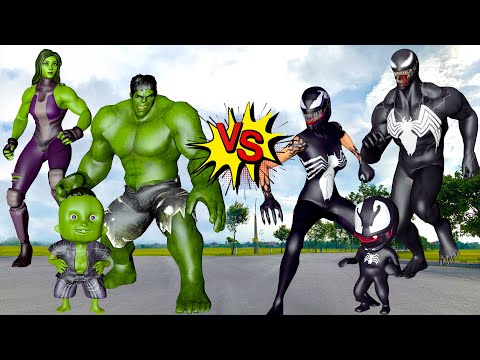 FAMILY VENOM VS FAMILY HULK - In real life