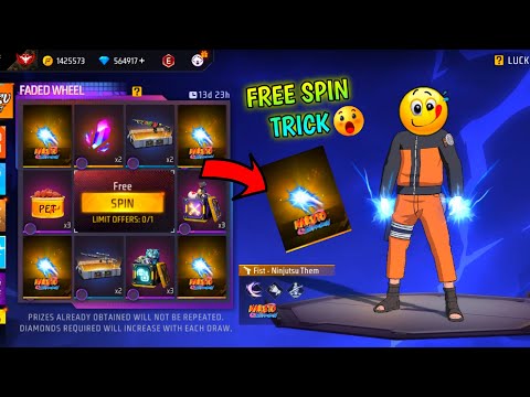 NINJUTSU THEME FIST NARUTO FIST SKIN FREE FIRE| 🤯NEW FADED WHEEL EVENT FREE FIRE FREE FIRE NEW EVENT