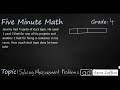 Solving Measurement Problems in 4th Grade Math