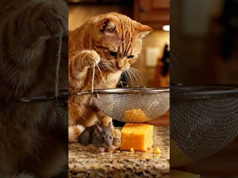 Smart Cat Sets the Perfect Trap for the Mouse! 🐱🪤 #catstory #cat #mouse #CatVsMouse