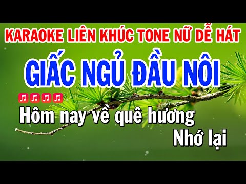 Liên Khúc Karaoke Nhạc Sống Cha Cha Tone Nữ | Giấc Ngủ Đầu Nôi | Trách Ai Vô Tình