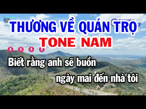 Karaoke Thương Về Quán Trọ Tone Nam ( C#m ) Nhạc Sống Đồng Sen