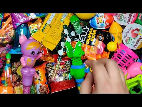 Some interesting and tasty candies with fant flyer and ASMR