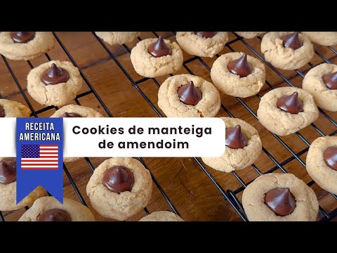 Biscoito de manteiga de amendoim / Peanut Butter Cookies | Receita Americana 🇺🇸