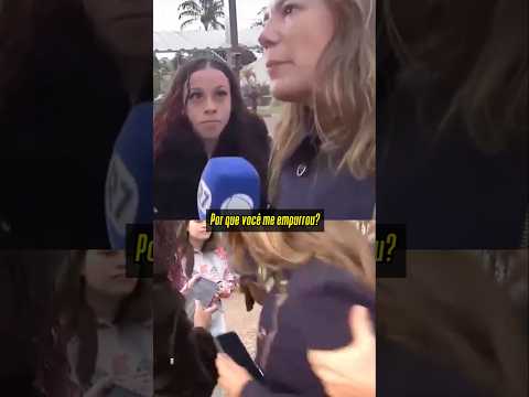 REPÓRTER DA BAND AGRIDE REPORTER DA RECORD AO VIVO #shorts