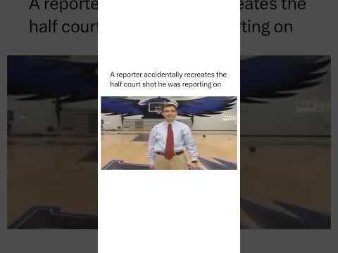Reporter's UNBELIEVABLE Half-Court Shot Stuns LIVE TV Audience! #daily #facts #world #peace #history